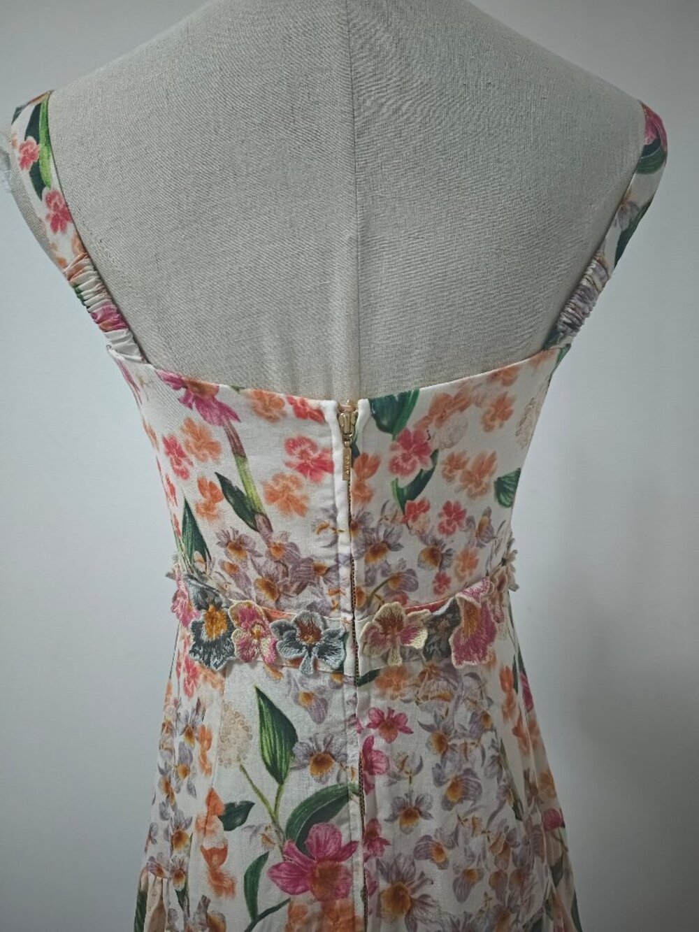 Agua By Agua Bendita lima jardiniera' floral-print linen maxi dress - Picture 7 of 13